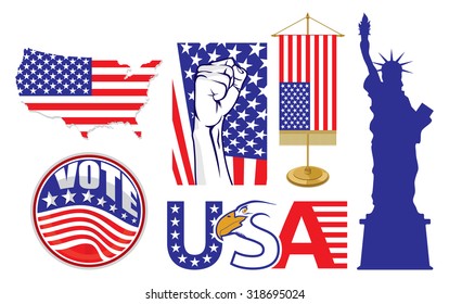 USA symbols vector