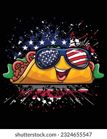 USA Taco Celebrating 4th Of July With The American Flag