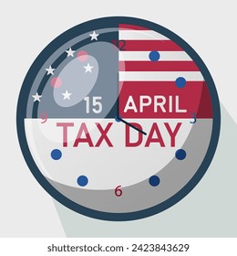 USA tax day design, vector illustration of usa tax day