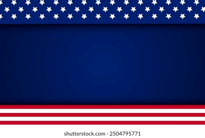 USA template background with copy space. USA background illustration