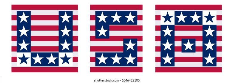 USA text design with stars and stripes in original colors of USA flag. Vector graphic illustration for fashion t shirt, textile design, prints for any surface. 
