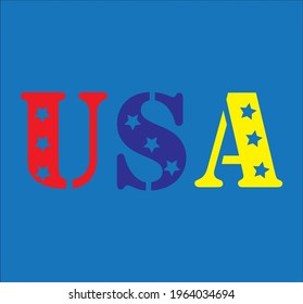 USA Text Effect Image, Stock Photos And Vectors.