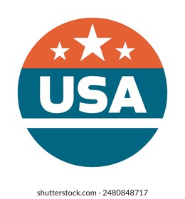 USA Text Logo Design, icon, Vector illustration.

