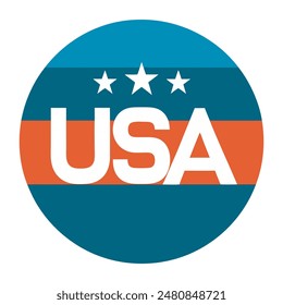 USA Text Logo Diseño, ícono, Ilustración vectorial.
