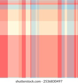 Usa texture vector tartan, track plaid seamless background. Doodle pattern check fabric textile in red and light colors palette.