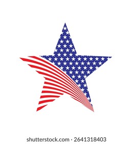 USA themed stars object for patriotic designs