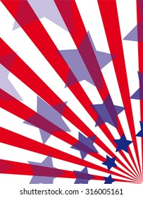 an USA themed vector background with the colours of the United States National Flag