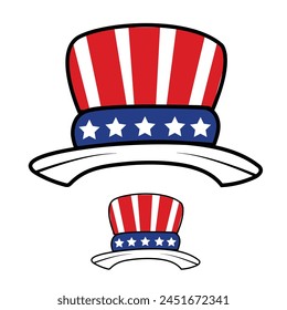 USA top hat Uncle Sam cap for Independence Day