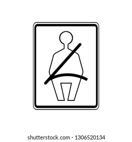 Fasten your seatbelts sign Royalty Free Stock SVG Vector