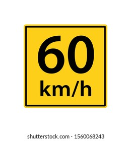 USA traffic road signs. maximum safe speed for the curve .vector illustration