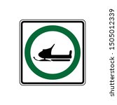 USA traffic road signs. snowmobiles may use this road.vector illustration