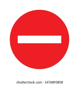 USA traffic road signs.keep out (do not enter).vector illustration