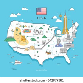 U.S.A Travel Landmark Collection