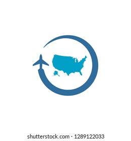USA Travel Map Logo