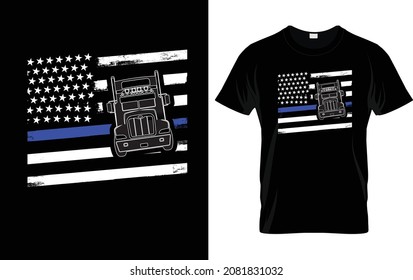 USA truck driver t shirt trucker t shirt for men