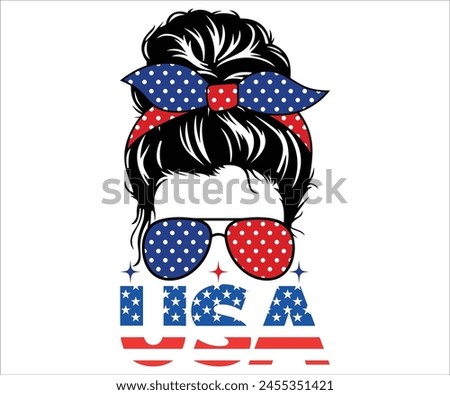 Usa T-shirt, 4th Of July T-shirt, All American Mom, Independence day, American Girl, Happy 4th Of July, America shirt, Usa Flag, All American T-shirt, Cut File for Cricut