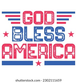 USA T-shirt design name god bless America or long live america