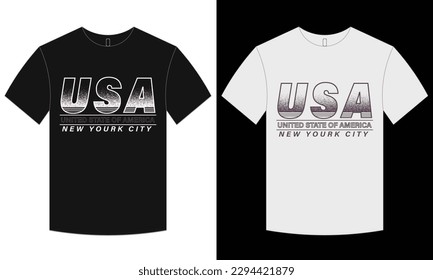 USA t-shirt and typographic design