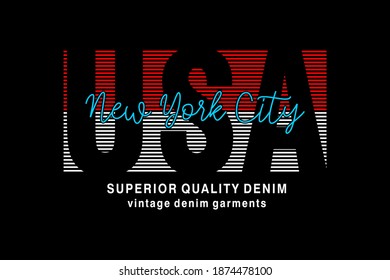 usa typography design for print t shirt and more