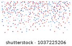 USA, UK, Australia State Symbols and Flag Coloured Star Confetti. 4th of July, Labor Day, Independence, Memorial Day Patriotic Pattern. American Flag, Election Red, Blue, White Stars Confetti Pattern.