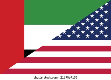 USA United Arab Emirates UAE friendship national flag cooperation diplomacy country emblem