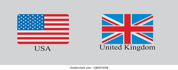 USA united kingdom in one background
