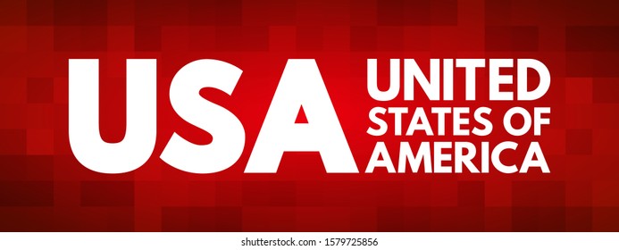 USA - United States of America acronym, concept background