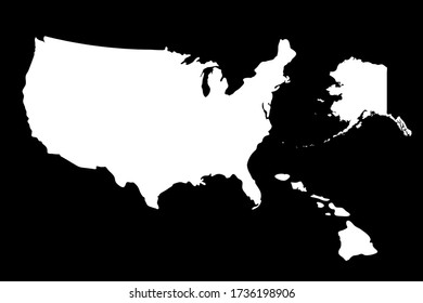 Usa United States America Alaska Hawaii Stock Vector (Royalty Free ...