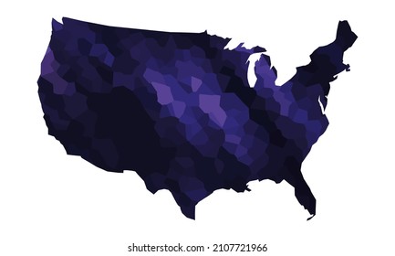 USA United States of America colorful vector map silhouette
