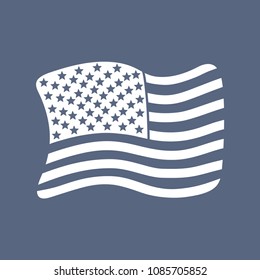 USA, United States of America flag flat icon.