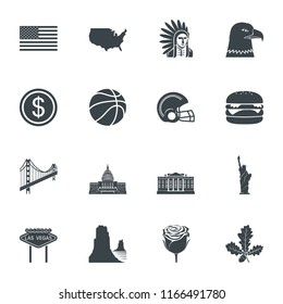 USA, united states icons. vector illustration