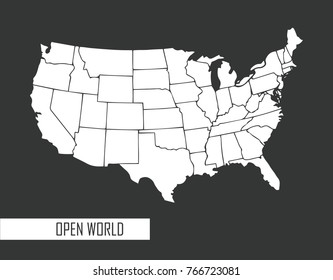 USA vector map