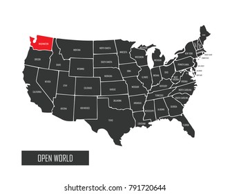 USA vector map