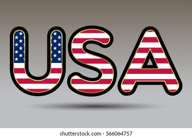 USA vector symbol.USA flag icon.