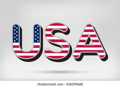 USA vector symbol.USA flag icon.