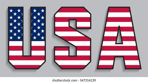 USA vector symbol.USA flag icon.