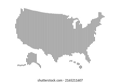 usa vector vertical map, map of America USA, suitable for office room decoration, home room and others