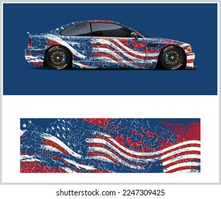 usa vehicle flag wrap design for vehicle wrap  design 