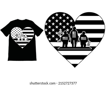 USA Veteran Flag T-Shirt Vector, Veteran tee, American Flag Guns Shirt, Shirt for Veteran, 4th of July T-shirt, USA Flag With Guns Rifles tee, Shirt For Gun Lover, USA Flag Shirt.
