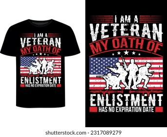 Usa Veteran T-shirt Design , I am a Veteran my oath of ,,,, t shirt