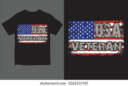 USA veteran t-shirt design vector
