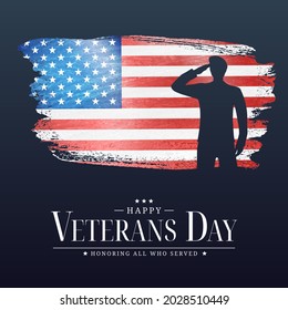 USA Veterans Day Poster. Vector Illustration EPS10