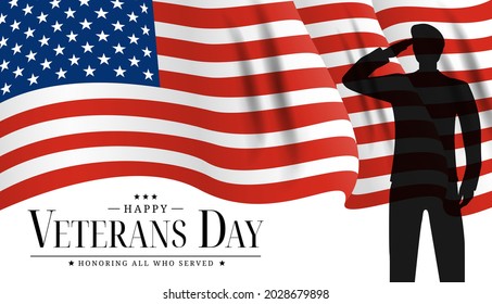 USA Veterans Day Poster. Vector Illustration EPS10