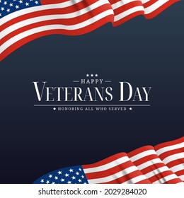 USA Veterans Day Poster. Vector Illustration EPS10
