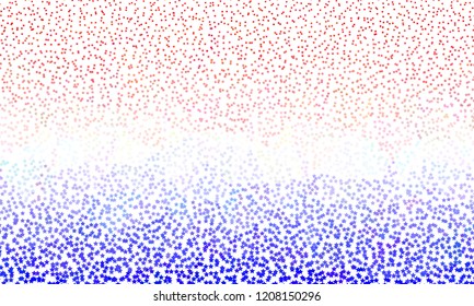 USA Veterans Day stars flying background. Holiday confetti in US flag colors for. Vector illustration. Red blue stars American patriotic backdrop. July 4 cool stardust.