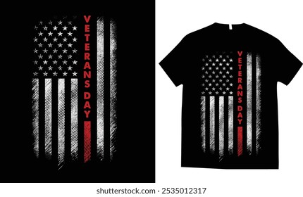 DIA DOS VETERANOS DOS EUA VINTAGE TSHIRT DESIGN BANDEIRA DOS EUA