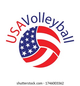 Usa Volleyball Icon Vector Logo Stock Vector (Royalty Free) 1746003362