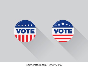 USA Vote button (pin badge)