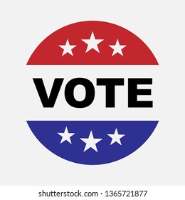 The USA Vote / Election or Campaign Banner Illustration As A Simple Vector Sign & Trendy Symbol for Design, Websites, Presentation or Application.