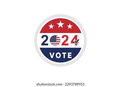 The USA Vote  Election or Campaign Banner Illustration As A Simple Vector Sign Trendy Symbol for Design, Websites, Presentation or Application. 2024 election